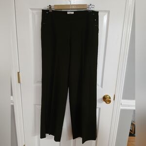 MILLY Dark Olive Green Wide Leg Trouser Pants Career Office Business Casual